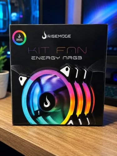 Kit 6 Fan Ventoinha Cooler Rise Mode Argb Energy C/ Controle