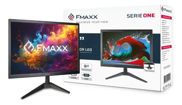Monitor LED 17" Fmaxx FireMax MQ17V Preto HDMI VGA 75Hz