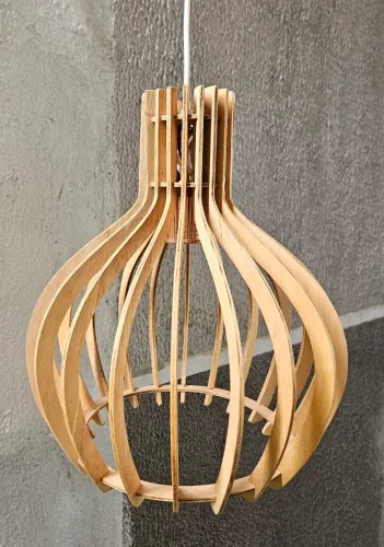 Pendente de teto Lustre Balão em MDF Cru