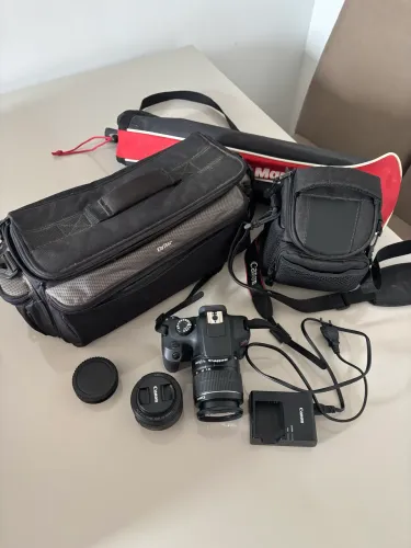 Canon EOS Rebel T100 + Lente 50mm + 18-55mm | Kit Completo | 7.567 Cliques