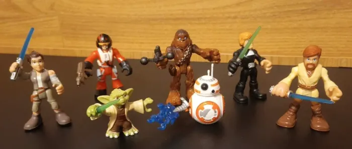 Kit Star Wars - BB8, Yoda, Luke Skywalker, Rey, Chewbacca, Obi-Wan