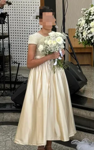 Vestido daminha, florista, batizado - Festa