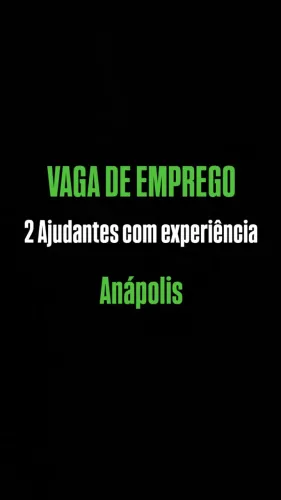 Procura-se ajudante com experiência