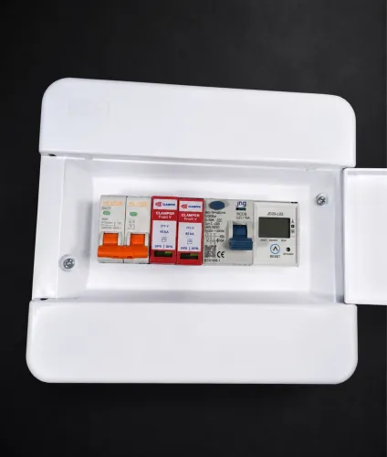 Quadro para carro elétrico para wallbox C/medidor e tomada 20A