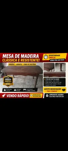 Mesa de jantar de angelim para vender logo.