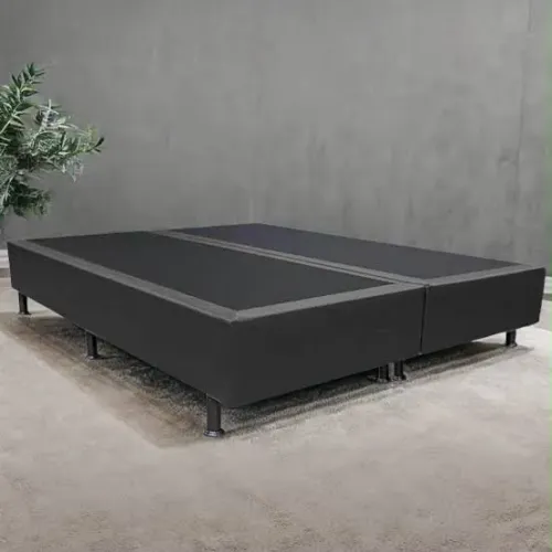 base queen simples corino preto house colchões- FRETE GRATIS / ENTREGA HOJE!!