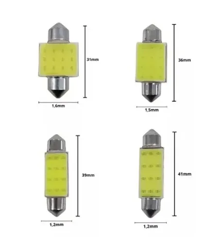 Lampada led torpedo 31mm 36mm 39mm 41mm T10 Ré CADA