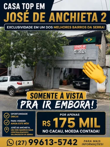 JOSÉ DE ANCHIETA 2 , CASA LINDA E SÓ A VISTA