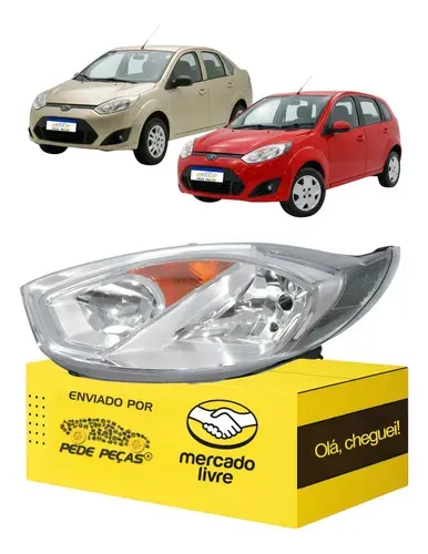 Farol Esquerdo Ford Fiesta Rocam 2010 2011 2012 2013 2014 Esquerdo/motorista
