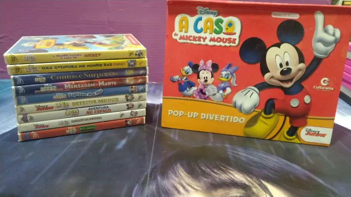 Dvds A Casa do Mickey 9 unidades + Brinde