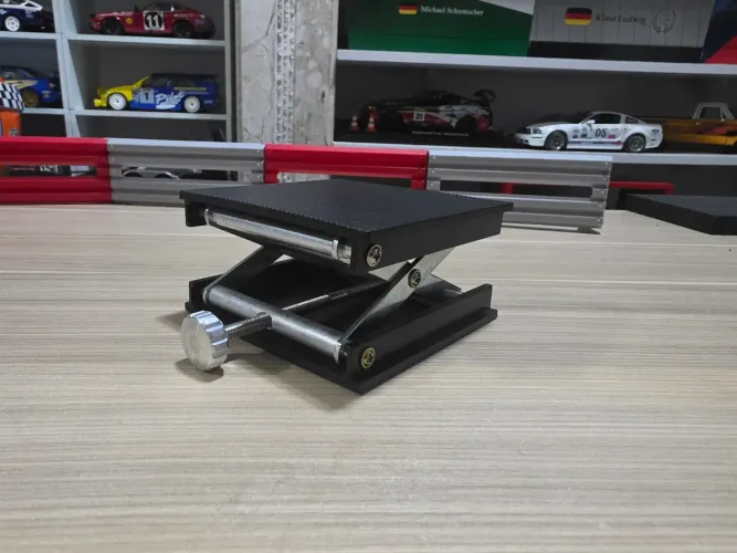 Suporte p miniatura 1:12 1:10 c rodana e elevador em alumínio 