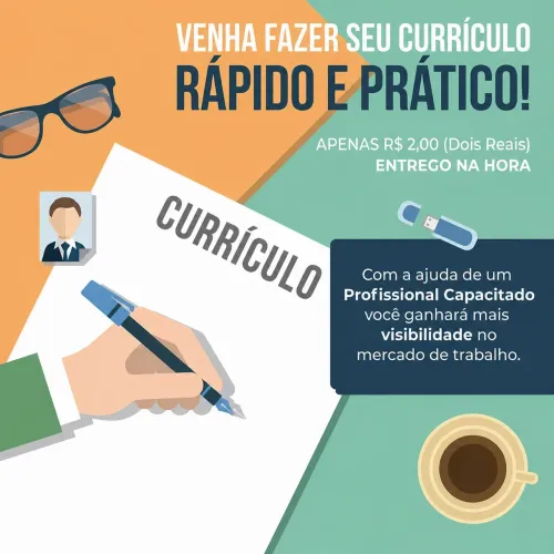 Faço currículo em PDF por R$ 2 ? entrega rápida
