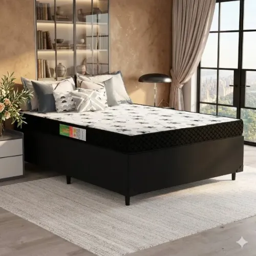 Cama Box Casal + Colchão D20 | Pronta Entrega - Loja Online