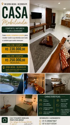 VENDA  CASAS À VENDA EM SERRA NEGRA - PE
