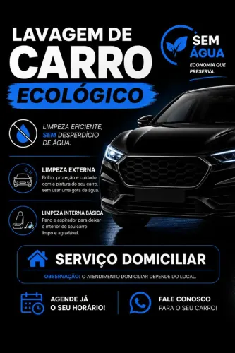 Lava car ecológico - Domicílio 