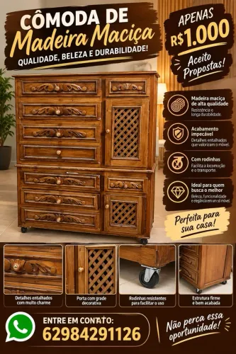 Cômoda de madeira