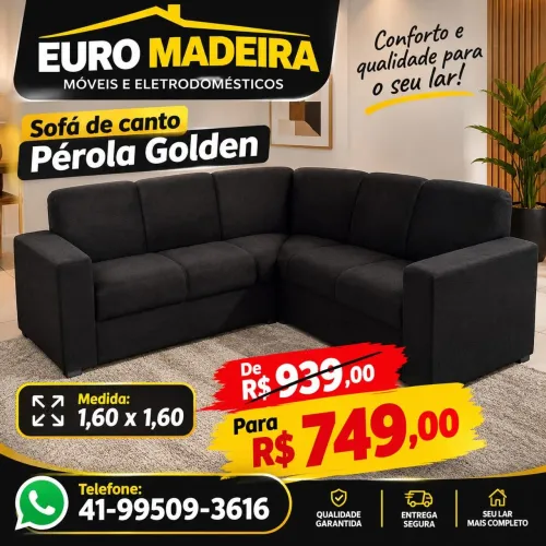 Sofá de canto Pérola - Novo