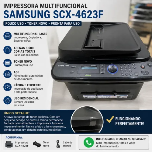 Impressora Multifuncional Samsung SCX-4623F - Excelente Estado