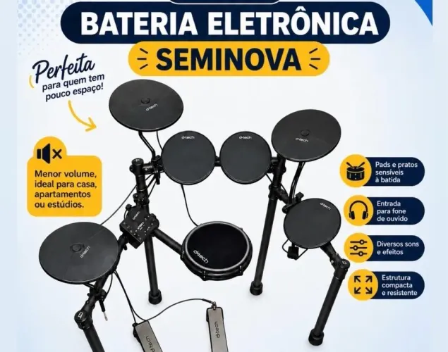 D-tech - BATERIA ELETRÔNICA - Seminova