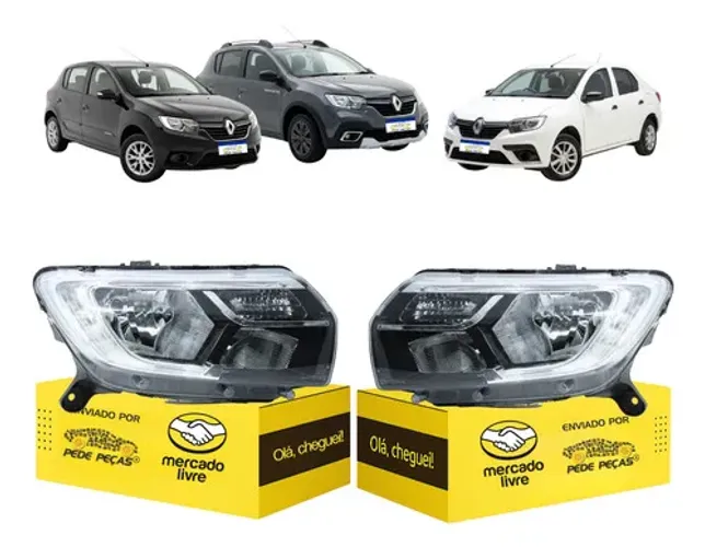 Par Farol Renault Logan 2020 2021 2022 2023 2024 2025 Ambos Lados