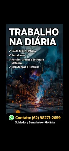 Pego serviço na diária soldador/serralheiro