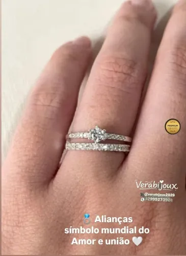 ANEL DE NOIVADO CRAVEJADO
