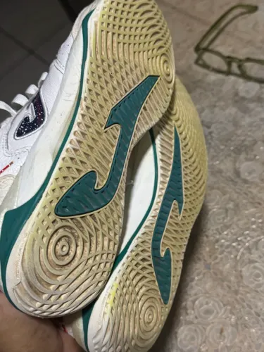 Chuteira Futsal Joma top Flex Plus 38 forma grande calça 40 ok