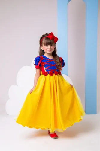 Vestido Temático Branca de Neve Infantil Luxo
