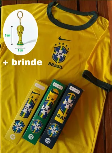 Camisas Brasil Unissex com caixinha e brinde