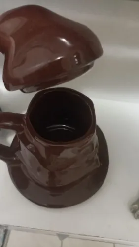 Cabeça 3D, chapéu seletor esculpida em louça
