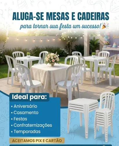 Locação Mesas e Cadeiras
