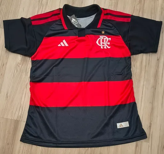 Camisa do Flamengo vermelha e preta, feminina, Tam GG