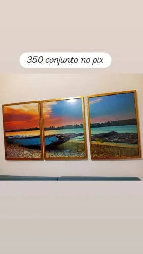 3 quadros decorativos pra sala