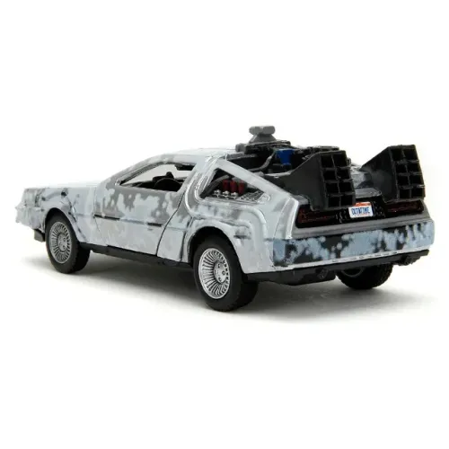 MINIATURA DE CARRO JADA BACK TO THE FUTURE - DELOREAN DMC: FROSTED TIME MACHINE- ESCALA 1/