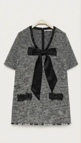 vestido curto de tweed da Zara