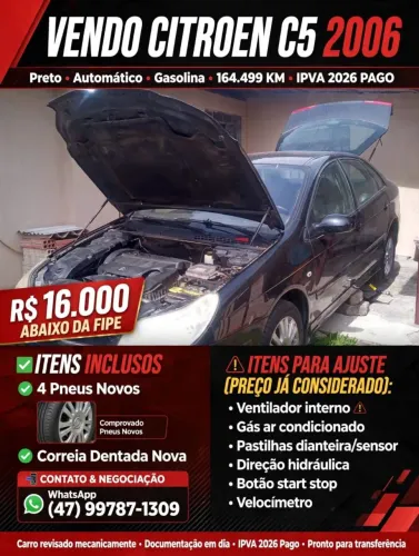 Citroen C5 Exclusive 2.0 16V 4P Aut. 2006