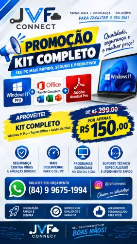 Instalação Windows 11 Pro + Office + Adobe
