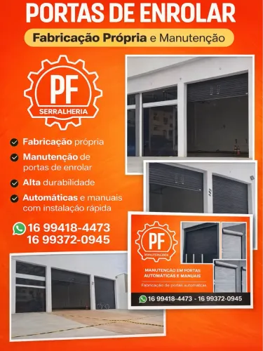 Portas de enrolar automáticas e manuais