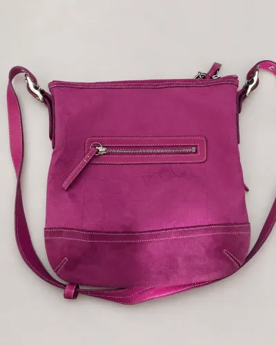 Bolsa Coach Vintage Signature Soft Slim Duffle 9362 Rosa