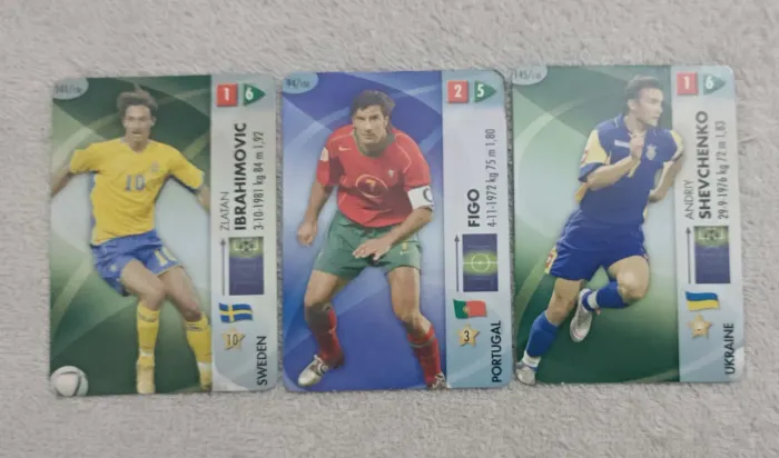 Cards Copa 2006 Panini Ibrahimovic, Figo, Shevchenko Craques 
