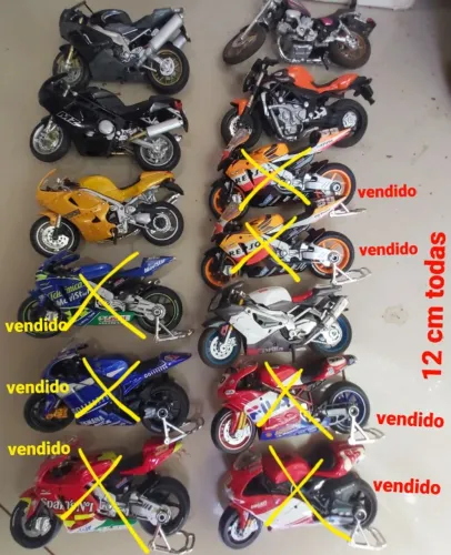 miniaturas moto 12cm ate 23cm tops