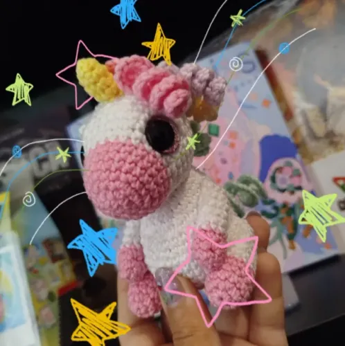 Unicórnio Fofo Amigurumi Crochê