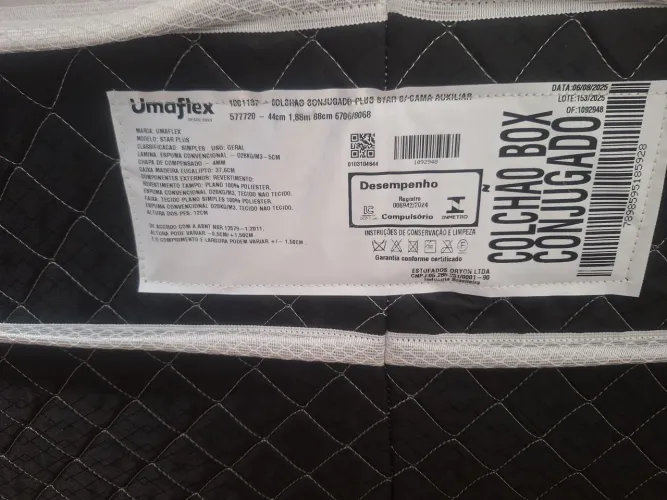 Cama Box Solteiro com Auxiliar Umaflex Star Plus