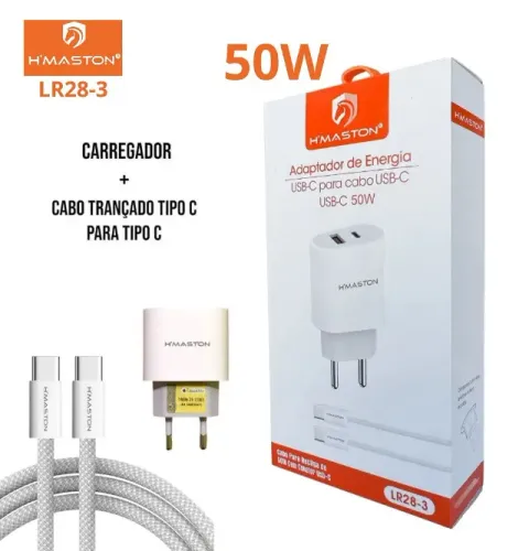 Carregador Turbo Usb C Pd 50w H'Maston