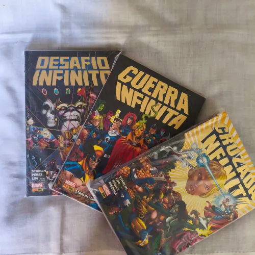 HQ Panini Marvel - Trilogia do Infinito Coleção Completa 3 vols.