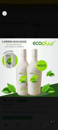 Escova gloss alisante orgânico Ecoplus kit