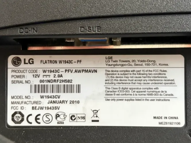 Monitor 19 polegadas em ótimo estado e funcionando 