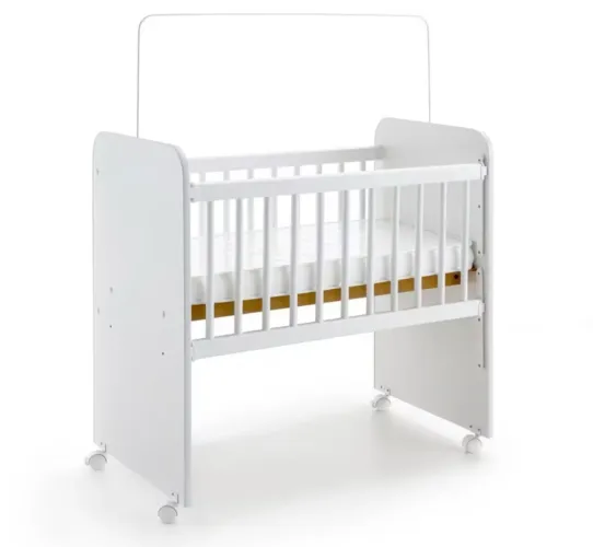 Mini Berço Grade Móvel Com Colchão e Regulagem de Altura