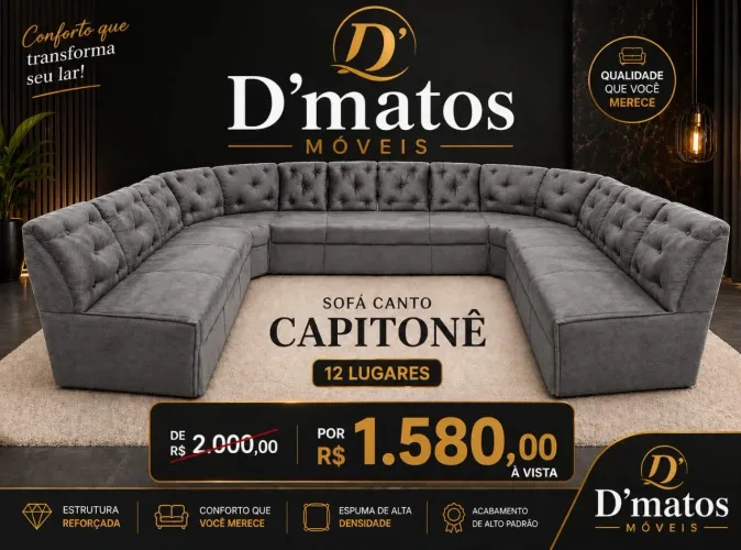 Sofá de Canto 12 Lugares