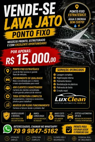 Lava jato a venda